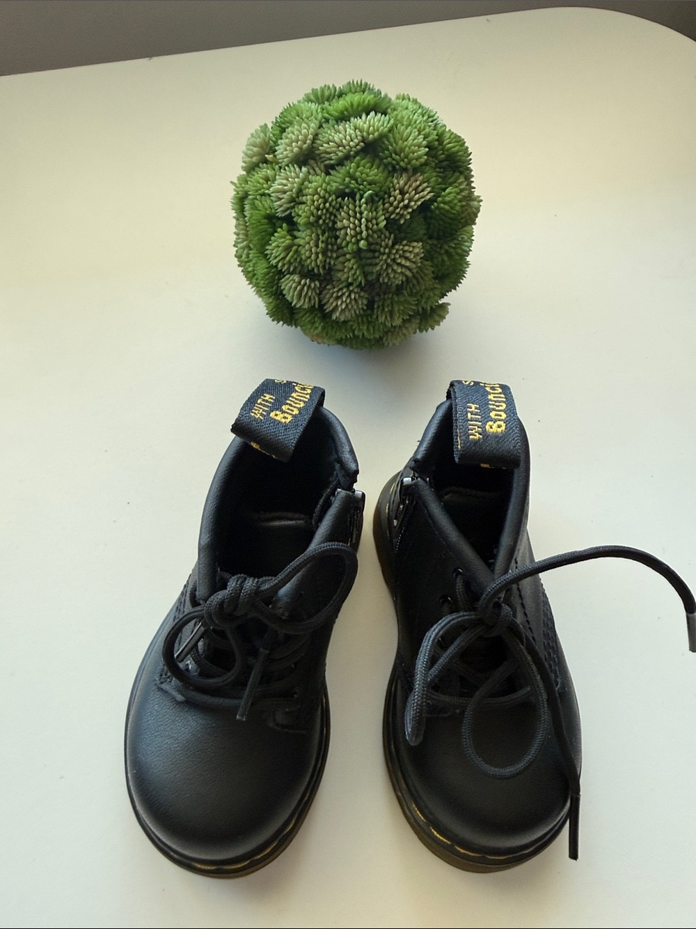 Toddler Dr. Marten Black Lace-Up Ankle Boots